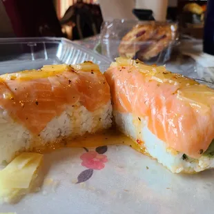 Salmon lemon roll