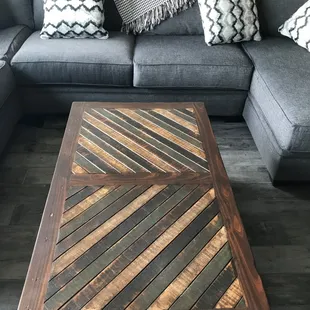 Made to order coffee table from Salmons.