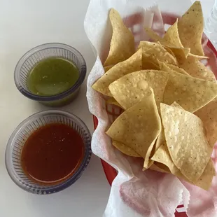 Chips and salsa before the meal