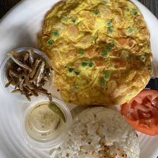 Tortang Hipon with Dilis