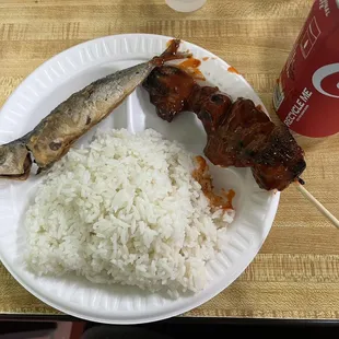 Fried Fish and Pork Barbecue