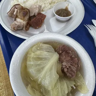 Lechon kawali and nilaga