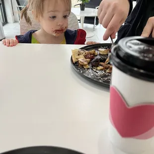 Sweet Nutella Crepe enjoyed by a sweet little granddaughter.
