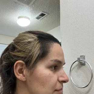 That&apos;s what my hair looked like when I pulled it up as soon as I got home.
