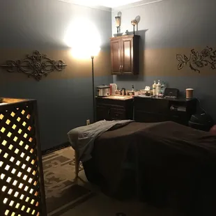 Massage and body wrap room