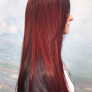 Alyssa in beautiful burgundy for the new year