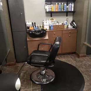 One of the stylist's stations