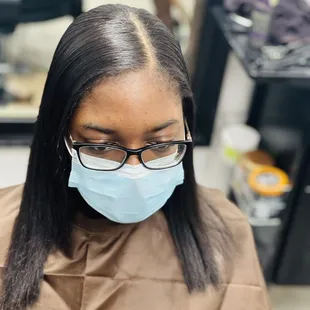 Hair by Stephanie Silk Press