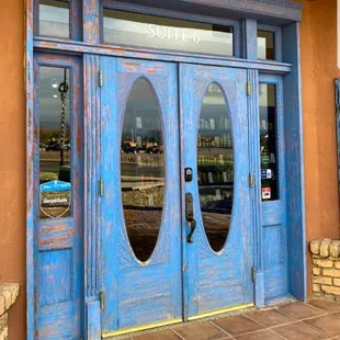 Our beautiful blue door