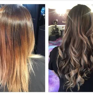Beautiful Balayage and Tape-In Hair Extensions by Stylist Teena