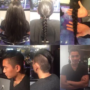 Long hair to short hair transformation