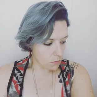 Denim hair by Stephanie Russell. 3 weeks later and still gorgeous and vibrant!