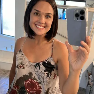 Perfect bob cut! She didn't hesitate cutting off my long hair and did exactly what I wanted