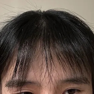 Bangs close-up AFTER haircut