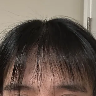 Bang closeup after haircut