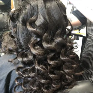 My daughters hair looking amazing.