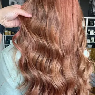 Copper rose Dimensional balayage  By Sandy