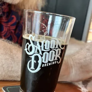 Greg, Oakley&apos;s owner is having a Chocolate Milk Stout. }:{