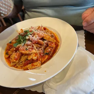 pasta dish, pasta, food