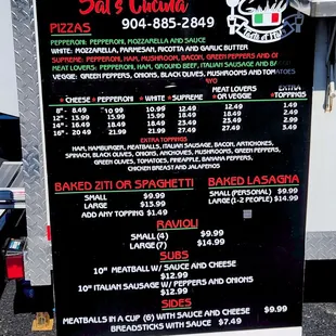 January 2023 menu.