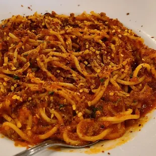 Spaghetti and Sausage with Marinara