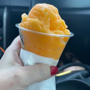 Orange cream Italian ice