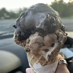 Coffee chip and chocolate brownie!! Yum!!