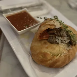 Sal zone: meat and cheese with additional mushroom ($2 extra)