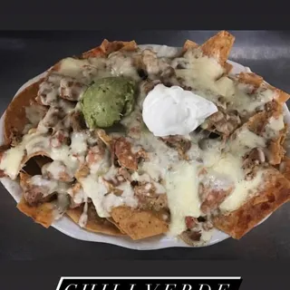 Chile Verde Nachos (Pork)