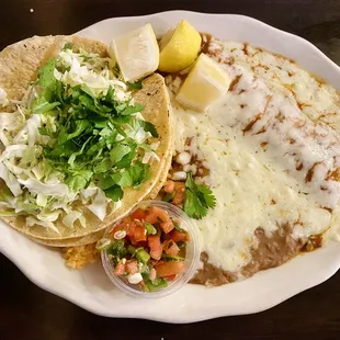 Two Item Combination (Chicken Enchilada and Fish Taco)