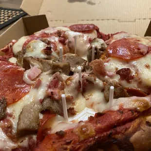 Check you pizza so you don't get stabbed in the mouth like we did.