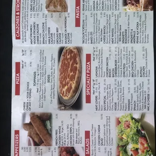 Sal's menu