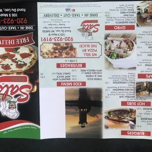 Sal's menu
