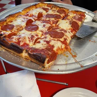 Sicilian Pepperoni Pizza