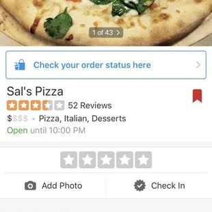 A screen shot of there establishment on yelp. Note it does say 45-55minutes wait time. But it doesn't say over 1 hour.