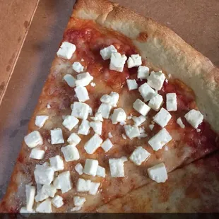 Cheese slice with extra feta.