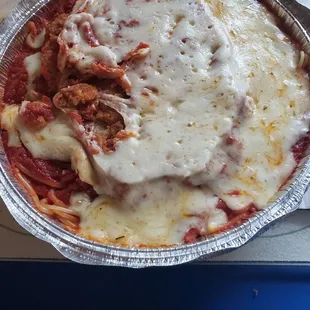 Eggplant Parmigian.