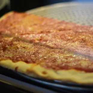 a close up of a pizza