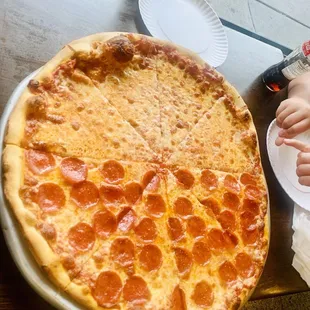 Cheese Pizza and pepperoni
