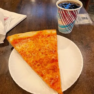 $5 Plain Slice &amp; small Root Beer