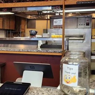 the kitchen and counter