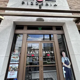 the entrance to sal&apos;s pizzeria