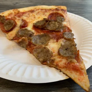 We danced with monsters through the night  Sausage &amp; Pepperoni Slice from #SalsPizzeria