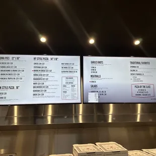 Menu as of January 2023