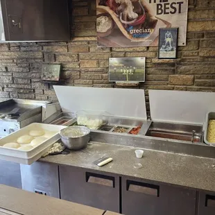 Pizza making station