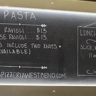 Menu as of 8/17/2024