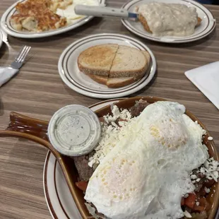 Greek skillet and country fried steak