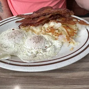 Two eggs, special with bacon