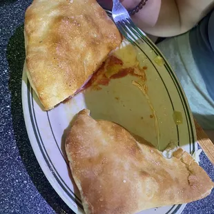 The Works calzone
