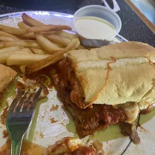 Chicken parmigiana sandwich